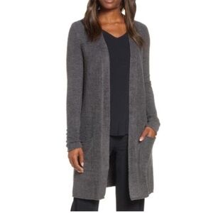 Barefoot Dreams CozyChic Lite Long Weekend Cardigan NOWCL1327 Dark Gray